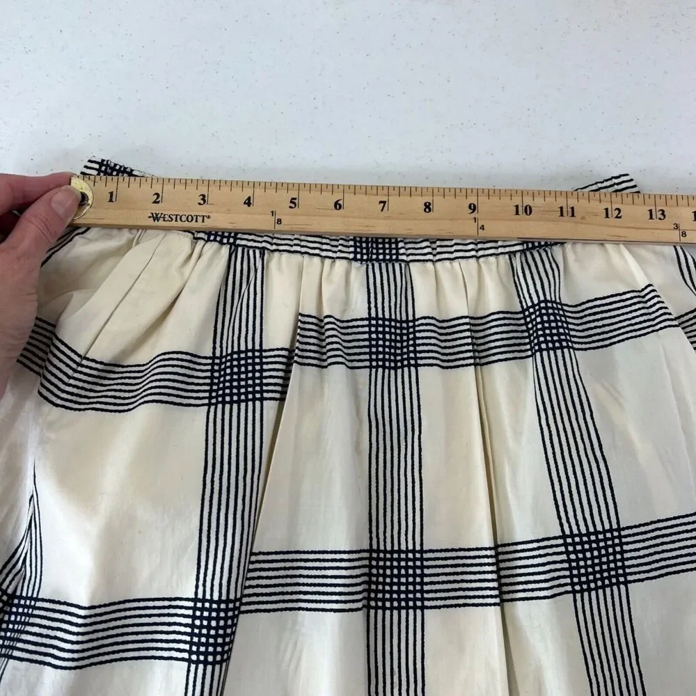 Tory Burch Womens Black &‎ White Plaid Skirt Size 2 Preppy Classic Capsule